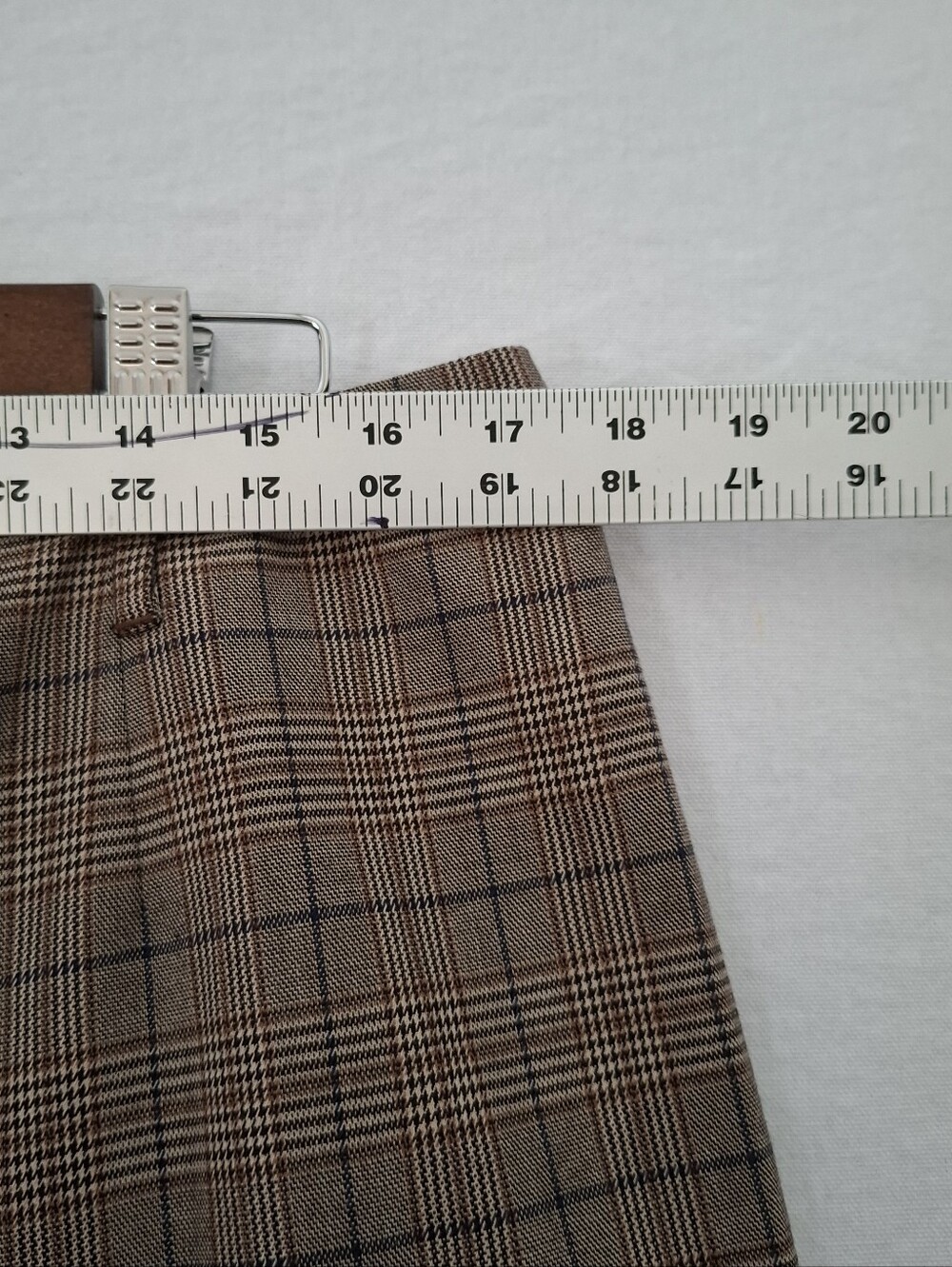 Talbots Women's Dress Pants Brown Glen Plaid Size 16, Unlined, Stretch - Picture 10 of 11